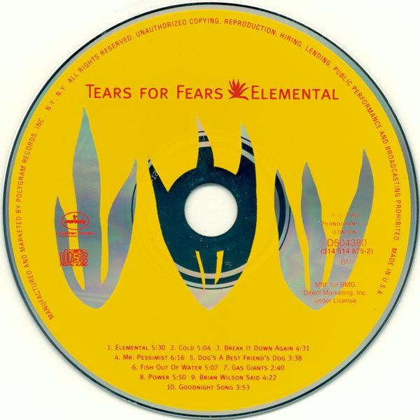 Elemental (CD) | Near Mint (NM) Near Mint (NM) - NEW WAVE / USED *NEAR MINT*