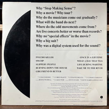 Stop Making Sense (VINYL) | Near Mint (NM or M-) Excellent+ (EX+) - NEW WAVE / USED *NEAR MINT*