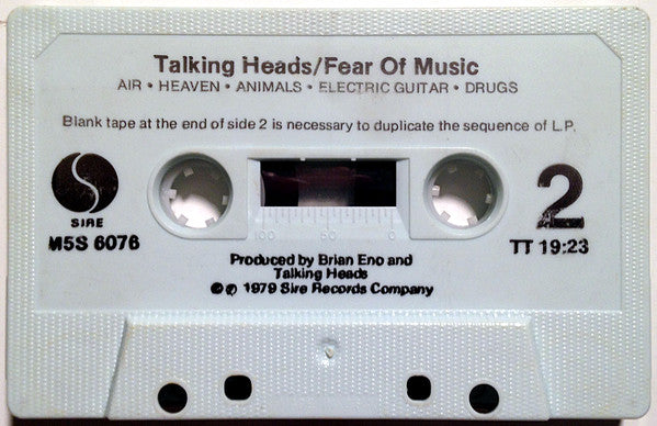 Talking Heads - Fear Of Music *CASSETTE* | Near Mint (NM) Near Mint (NM) - NEW WAVE / USED *NEAR MINT*