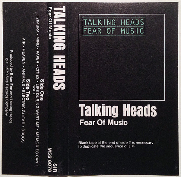 Talking Heads - Fear Of Music *CASSETTE* | Near Mint (NM) Near Mint (NM) - NEW WAVE / USED *NEAR MINT*