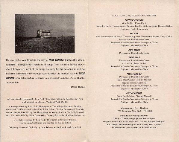 Talking Heads - True Stories *CASSETTE* | Near Mint (NM) Near Mint (NM) - NEW WAVE / USED *NEAR MINT*