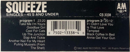 Squeeze (2) - Singles - 45's And Under *CASSETTE* | Near Mint (NM) Near Mint (NM) - NEW WAVE / USED *NEAR MINT*