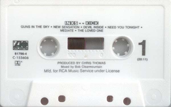 INXS - Kick *CASSETTE* | Near Mint (NM) Near Mint (NM) - NEW WAVE / USED *NEAR MINT*