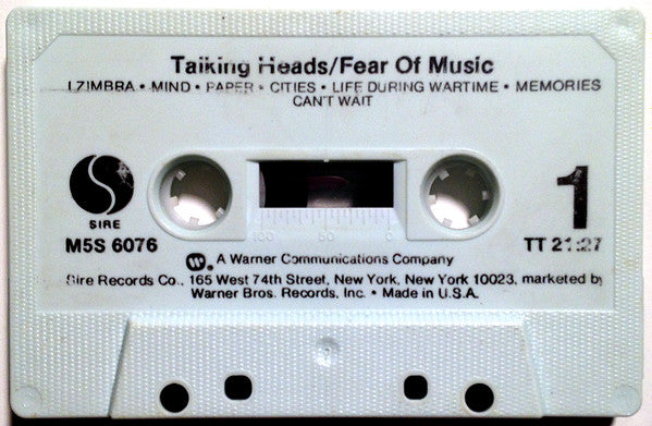 Talking Heads - Fear Of Music *CASSETTE* | Near Mint (NM) Near Mint (NM) - NEW WAVE / USED *NEAR MINT*