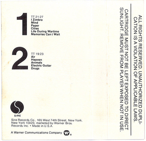Talking Heads - Fear Of Music *CASSETTE* | Near Mint (NM) Near Mint (NM) - NEW WAVE / USED *NEAR MINT*