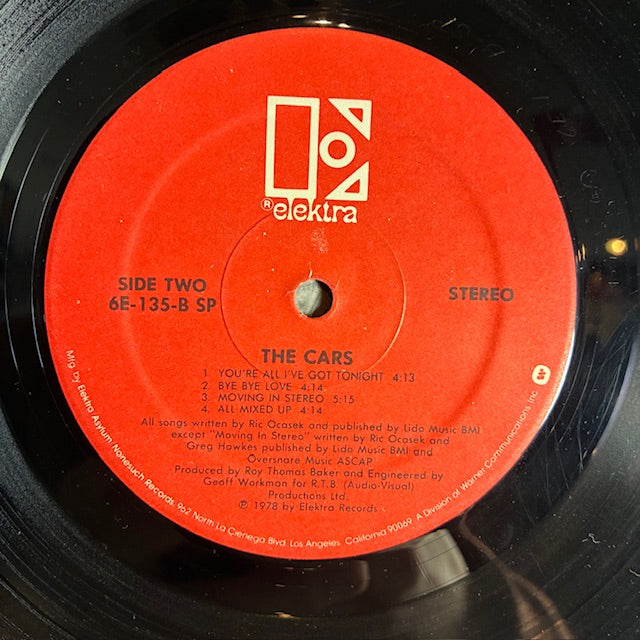 The Cars (VINYL) | Very Good Plus (VG+) Excellent (EX) - NEW WAVE / USED *VERY GOOD+*