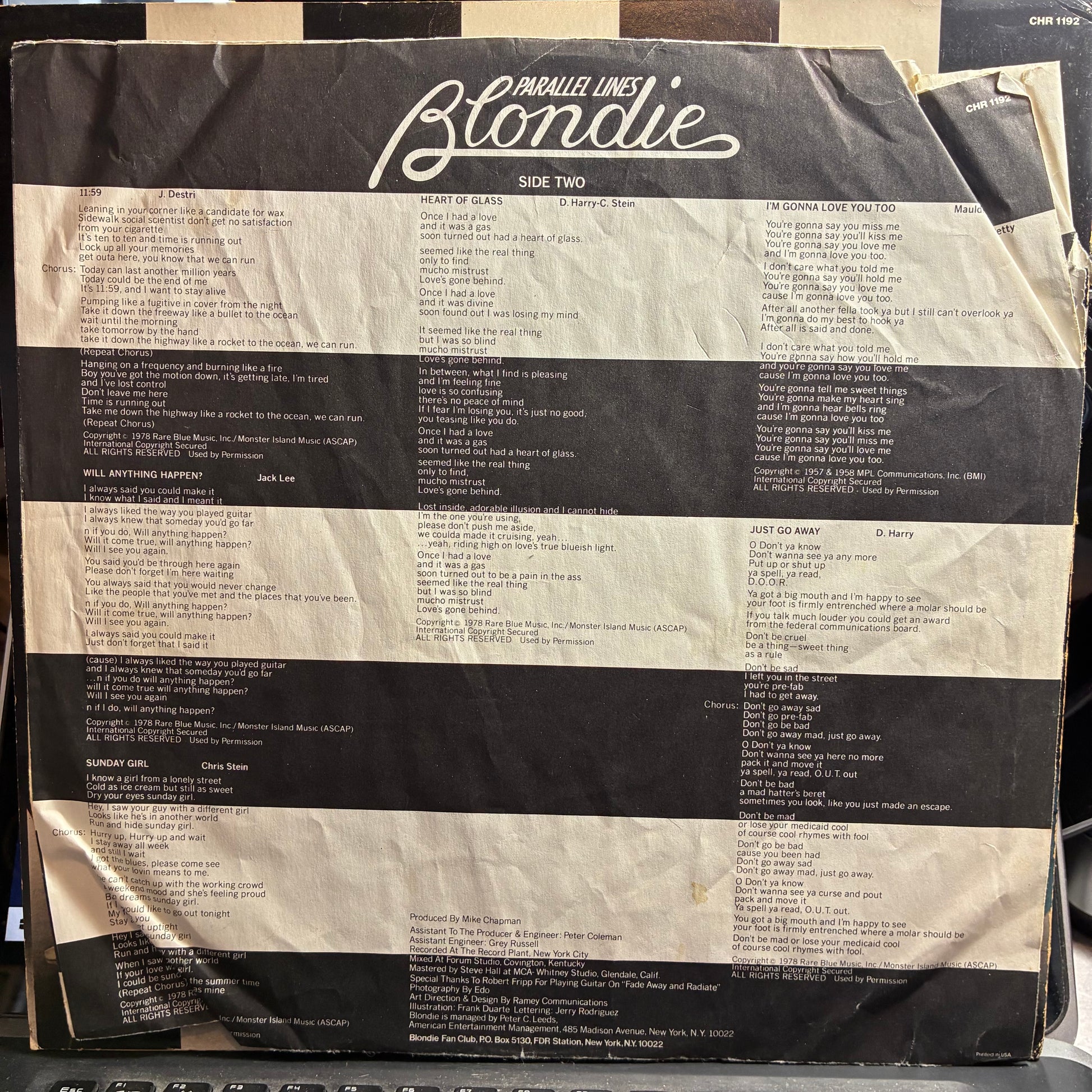 Parallel Lines (VINYL) | Very Good Plus (VG+) Very Good Plus (VG+) - NEW WAVE / USED *VERY GOOD+*