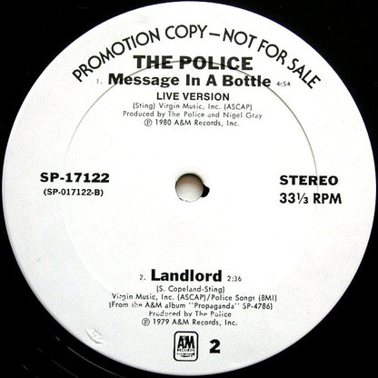 The Police - Message In A Bottle | Very Good Plus (VG+) Generic - NEW WAVE / USED *VERY GOOD+*