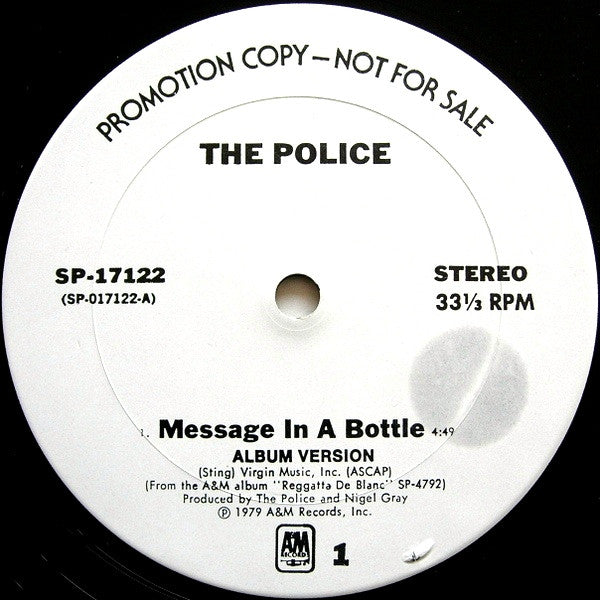 The Police - Message In A Bottle | Very Good Plus (VG+) Generic - NEW WAVE / USED *VERY GOOD+*