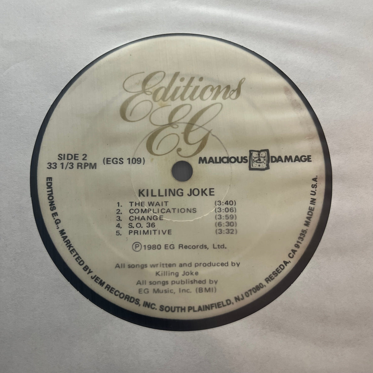 Killing Joke - Killing Joke (VINYL LP) | USED Very Good (VG) Excellent (EX) - NEW WAVE / USED *VERY GOOD*