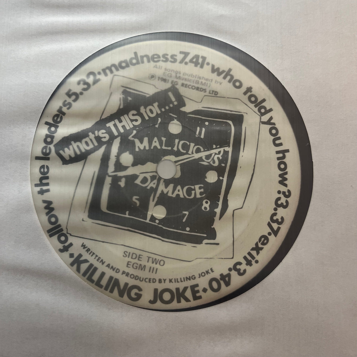 Killing Joke - What's This For...! (VINYL LP) | NEW Very Good (VG) Very Good Plus Plus (VG++) - NEW WAVE / USED *VERY GOOD*