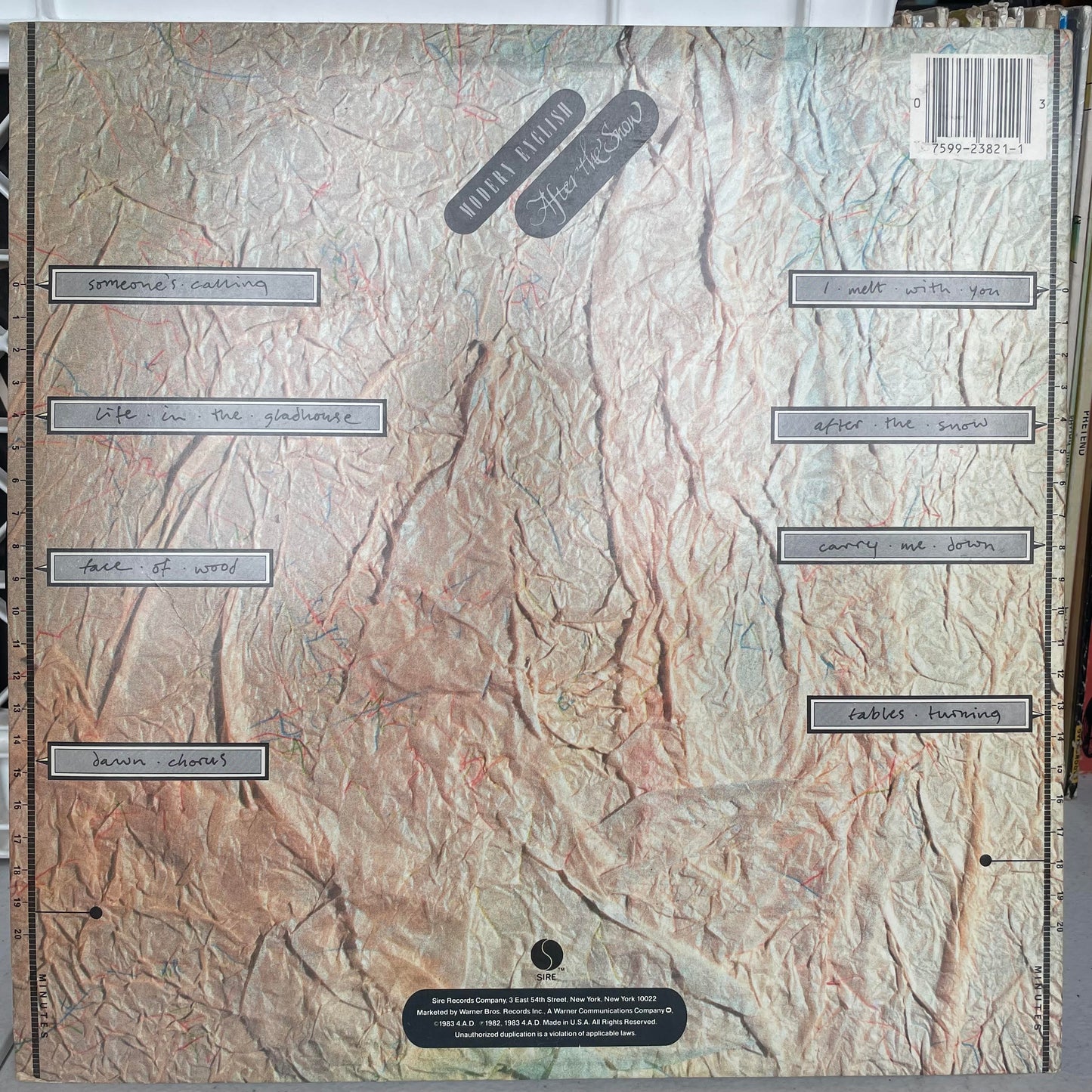 After The Snow (VINYL) | Very Good (VG) Near Mint (NM or M-) - NEW WAVE / USED *VERY GOOD*