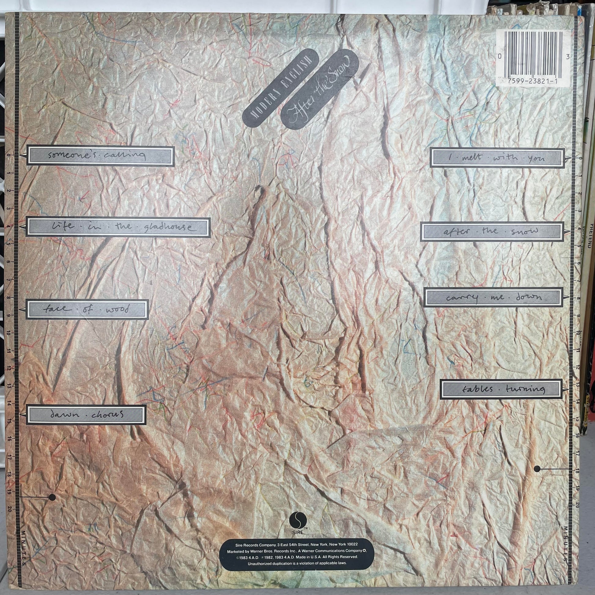 After The Snow (VINYL) | Very Good (VG) Near Mint (NM or M-) - NEW WAVE / USED *VERY GOOD*