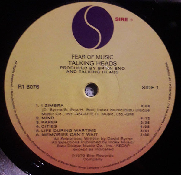 Fear Of Music | Mint (M) Mint (M) - NEW WAVE *SEALED*