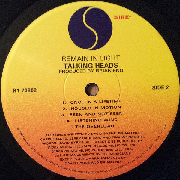 Remain In Light | Mint (M) Mint (M) - NEW WAVE *SEALED*