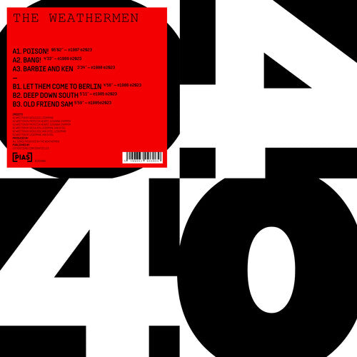 WEATHERMEN - - PIAS 40 (VINYL 12" PIAA4001.1) | NEW - NEW