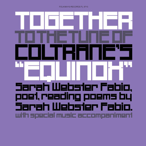 FABIO,SARAH WEBSTER - FABIO,SARAH WEBSTER TOGETHER TO THE TUNE OF COLTRANE'S EQUINOX (VINYL LP) NEW | NEW - NEW