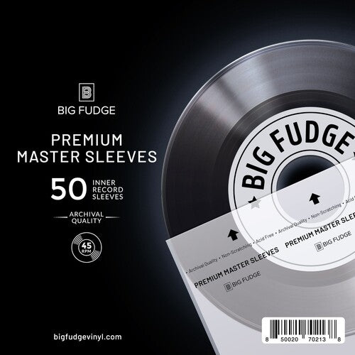 Big Fudge BFPIS7x50US 7 Inch 45RPM Vinyl Record Premium Master Inner Sleeves 50 Pack Clear | - NEW