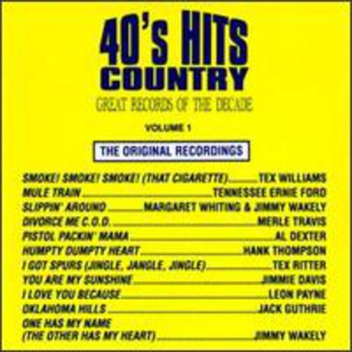 40'S COUNTRY HITS 1 / VARIOUS - 40'S COUNTRY HITS 1 / VARIOUS 40'S COUNTRY HITS 1 / VARIOUS (CD) NEW | NEW - NEW