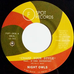 Night Owls (6) Cramp Your Style / Your Old Standby F Spot Records 7" Mint (M) Generic
