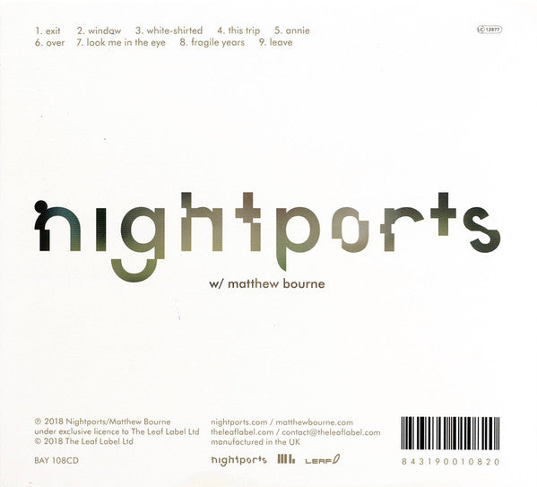 Nightports w/ Matthew Bourne Nightports w/ Matthew Bourne Leaf CD, Album Mint (M) Mint (M)