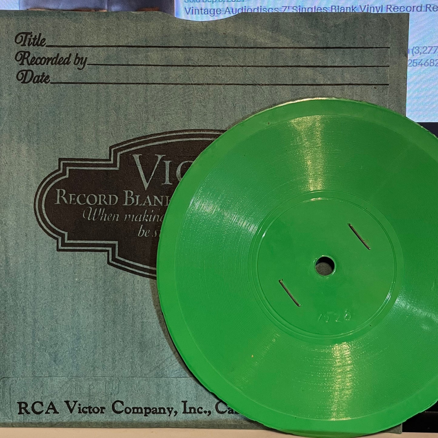No Artist - No Artist Antique Victor Recording Blank Home Recording | Very Good Plus (VG+) Near Mint (NM) - NON-MUSIC *GREEN 4"*
