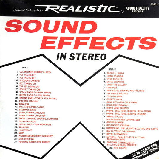 No Artist Sound Effects In Stereo LP Excellent (EX) Excellent (EX)