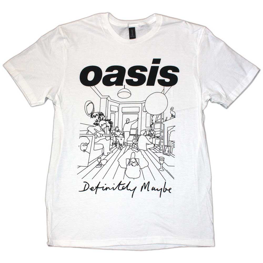 Definitely Maybe Line Drawing | White