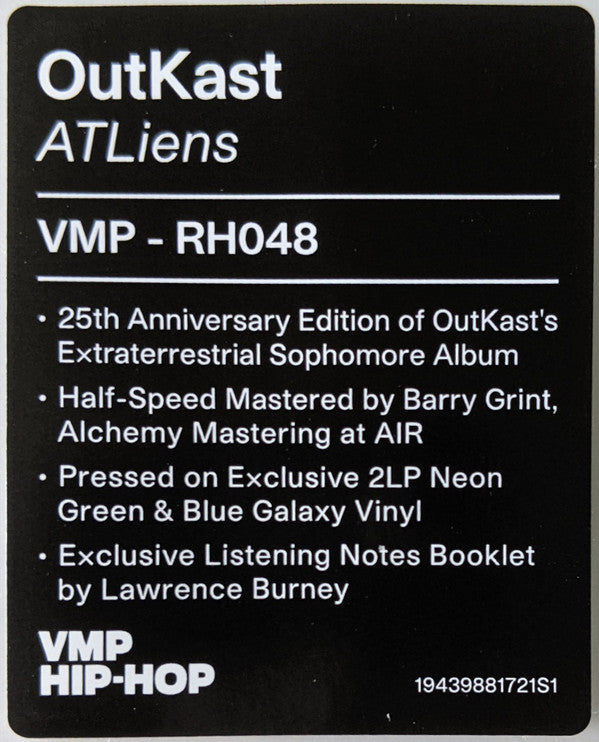 OutKast - ATLiens (VMP | NEON GREEN & BLUE GALAXY VINYL) | Mint (M) Mint (M) - HIP HOP/RAP *SEALED/COLOR*