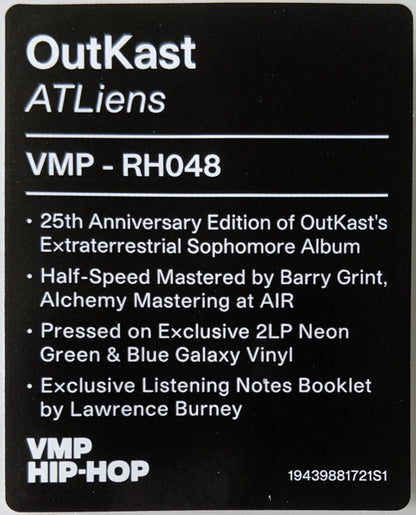 OutKast - ATLiens (VMP | NEON GREEN & BLUE GALAXY VINYL) | Mint (M) Mint (M) - HIP HOP/RAP *SEALED/COLOR*