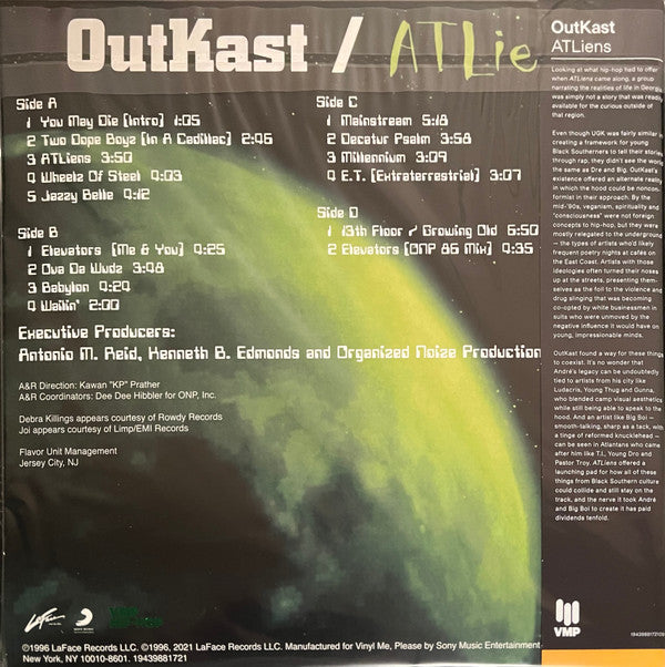 OutKast - ATLiens (VMP | NEON GREEN & BLUE GALAXY VINYL) | Mint (M) Mint (M) - HIP HOP/RAP *SEALED/COLOR*