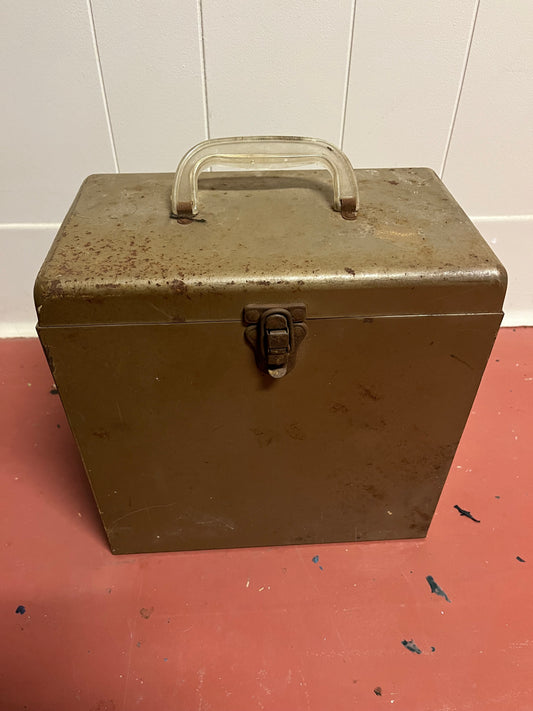 AMFILE Platter-Pak STEEL 78 Phonograph Record Case w INTACT Index File | -