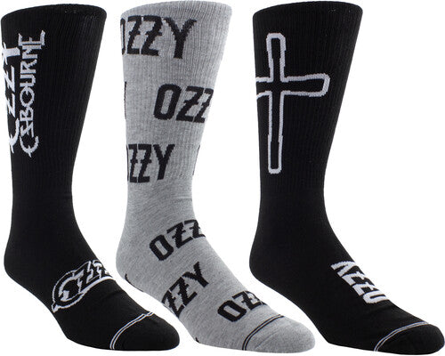 Ozzy Osbourne - Perri's - Ozzy Osbourne - Crew Socks (3 Pack Collector Guitar Shape Tin) (Large Item, Socks, 3 Pack) |