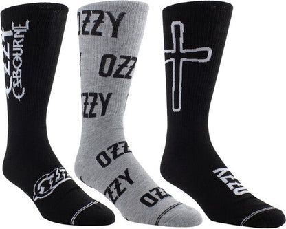 Ozzy Osbourne - Perri's - Ozzy Osbourne - Crew Socks (3 Pack Collector Guitar Shape Tin) (Large Item, Socks, 3 Pack) |