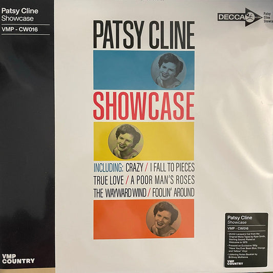 Patsy Cline Showcase Decca LP, Album, Mono, Club, RE, RM, Ora Mint (M) Mint (M)