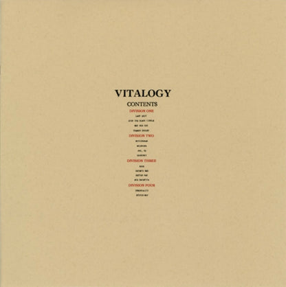 Pearl Jam Vitalogy Epic, Legacy 2xLP, Album, RE, RM, 180 Mint (M) Mint (M)