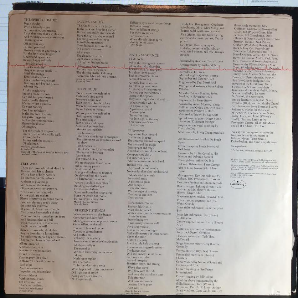Rush - Permanent Waves (VINYL LP Mercury ‎– SRM-1-4001, Mercury ‎– 9110.143) | USED Very Good Plus (VG+) Very Good Plus (VG+)