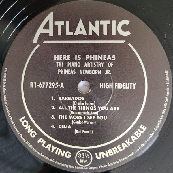 Here Is Phineas (The Piano Artistry Of Phineas Newborn Jr.) | Mint (M) Mint (M) - JAZZ *VMP*