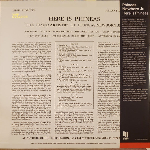 Here Is Phineas (The Piano Artistry Of Phineas Newborn Jr.) | Mint (M) Mint (M) - JAZZ *VMP*
