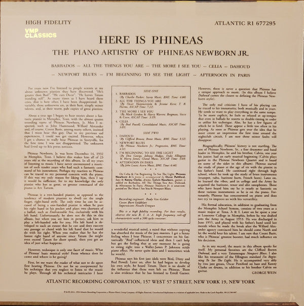 Here Is Phineas (The Piano Artistry Of Phineas Newborn Jr.) | Mint (M) Mint (M) - JAZZ *VMP*