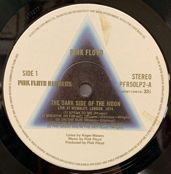 Pink Floyd The Dark Side Of The Moon (Live At Wembley 1974) Pink Floyd Records, Pink Floyd Records LP, Album, 180 Mint (M) Mint (M)