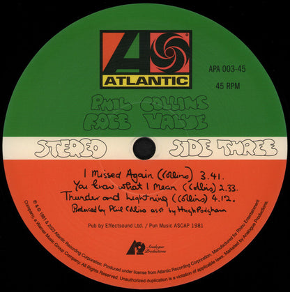 Face Value *ANALOGUE* | Mint (M) Mint (M) - POP *45RPM*