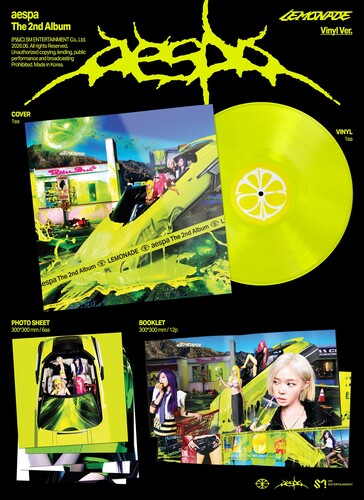 aespa - (PRESALE 9/11/26) The 2nd Album 'LEMONADE' [Neon Yellow Vinyl] (BOOKLET PHOTO YELLOW VINYL LP) | NEW - POP/K-POP *NEW/COLOR*