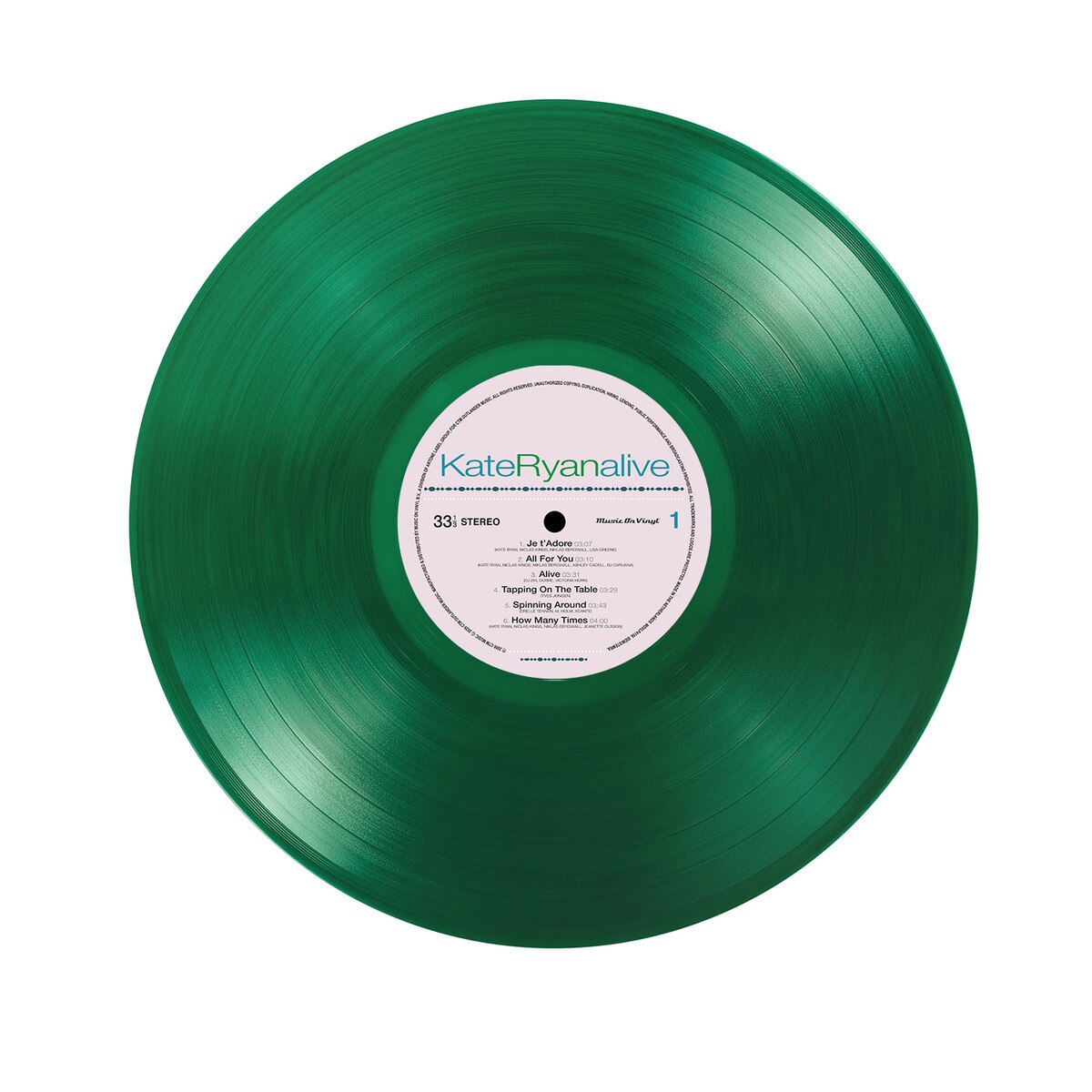 Kate Ryan - (PRESALE 7/31/26) Alive (MOV 180G 20TH INSERT NOTES CLEAR GREEN 2xVINYL) | Mint Mint - POP *NEW/COLOR*