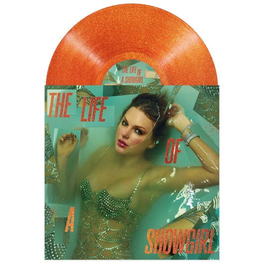 (PRE-ORDER 10/3/25) The Life of a Showgirl (Sweat and Vanilla Perfume Portofino Orange Glitter Vinyl) | Mint (M) Mint (M) - POP *NEW/COLOR*