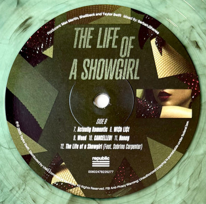Taylor Swift - The Life Of A Showgirl (WINTERGREEN & ONYX VINYL LP REPUBLIC 00602478225277 2025) | Mint (M) Mint (M) - POP / NEW *SEALED*
