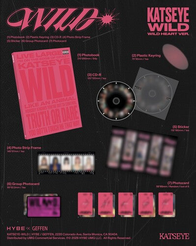 Katseye - (PRESALE 8/14/26) Wild (STICKER BOOK KEYRING CARD PHOTOS CD BIGHIT MUSIC / HYBE 2026) | Mint (M) Mint (M) - POP *NEW*