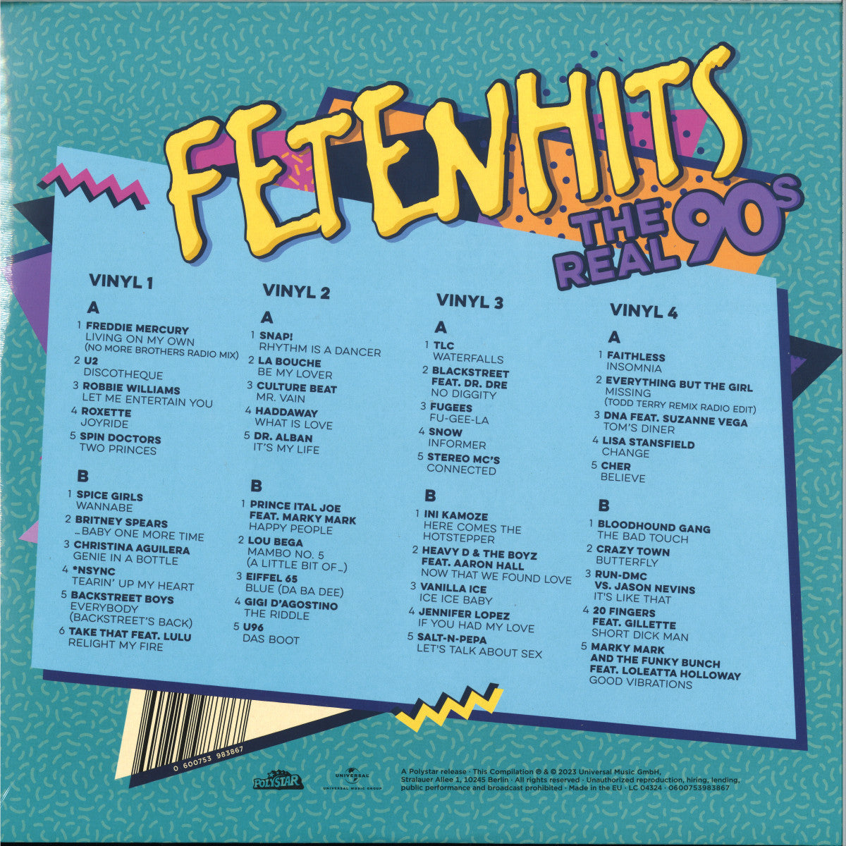 Various - Fetenhits - The Real 90s (VINYL 4xLP) | NEW - POP *NEW*