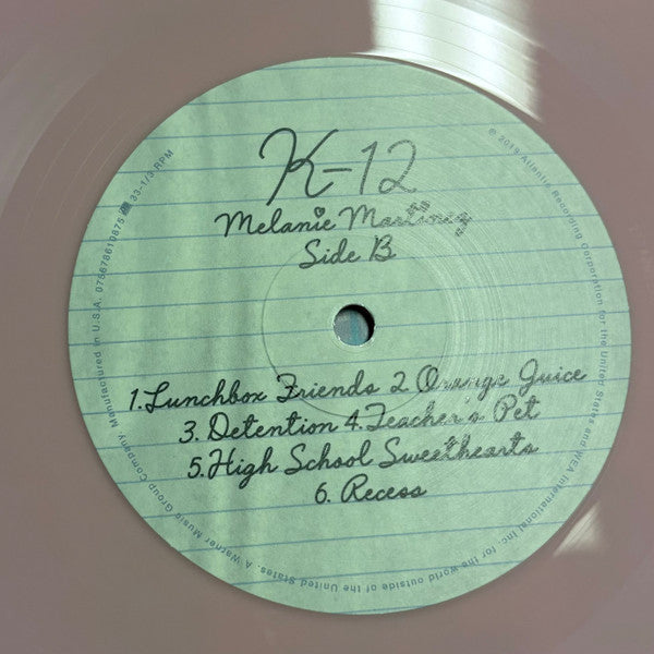 K-12 (BABY PINK VINYL) | Mint (M) Mint (M)
