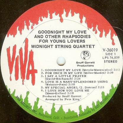 Midnight String Quartet - Goodnight My Love And Other Rhapsodies For Young Lovers | Mint (M) Mint (M) - POP *SEALED*
